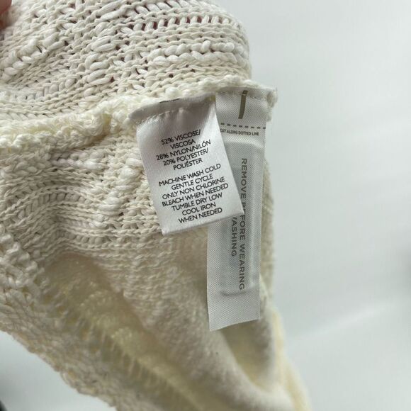 Loft cream jacket boho shacket chunky knit moto angle zip large - Picture 5 of 16